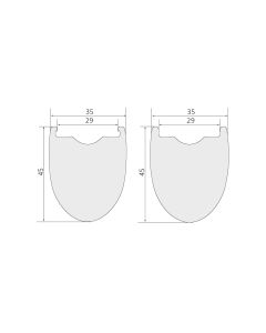 395g 700C Carbon Rims 35mm Wide 45mm Deep 35WAR45