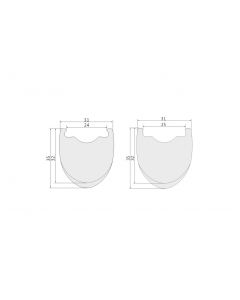 340g 700C Wavy Carbon Rims 31mm Wide 35mm Deep 31GAR35W