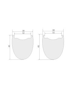 405g Stealth 700C Carbon Rims 38mm Wide 45mm Deep 38WAR45
