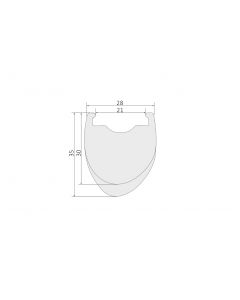 360g 700C Wavy Carbon Rims 28mm Wide 35mm Deep TC35A-28W Asymmetric