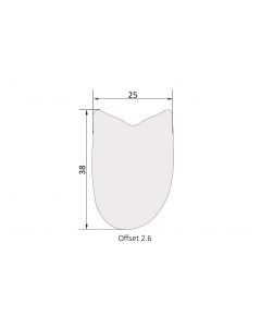 290g 700C Carbon Rims Tubular 25mm Wide 38mm Deep Asymmetric T38-25A