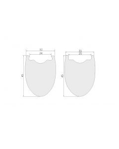 380g 700C Carbon Rims 31mm Wide 45mm Deep 31GAR45
