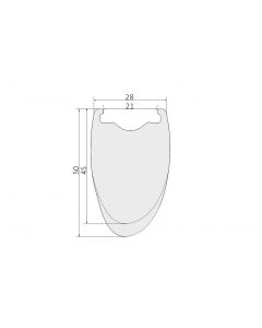 405g 700C Wavy Carbon Rims 28mm Wide 50mm Deep TC50A-28W Asymmetric