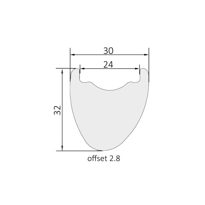 360g 700C Carbon Rims Disc 30mm Wide 32mm Deep Asymmetric GAR932