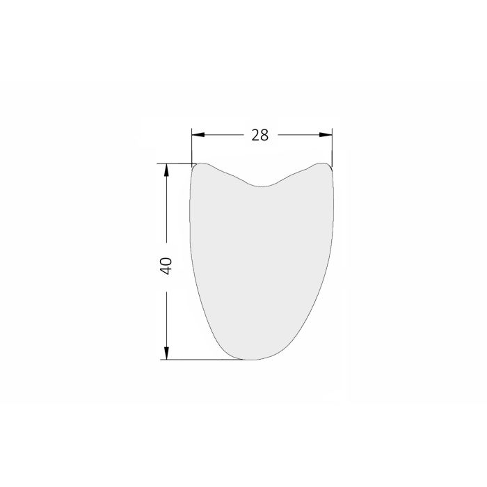 350g 700C Carbon Rims Tubular 28mm Wide 40mm Deep Asymmetric T40-28A 