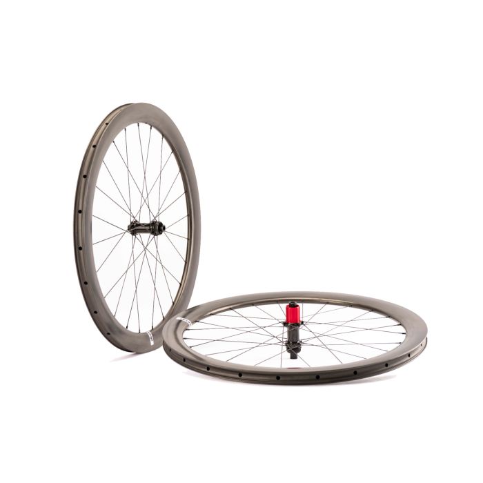 Asymmetric UltraLite 700C Carbon Wheelset Disc 45mm Deep 28mm Wide TC45-28A 