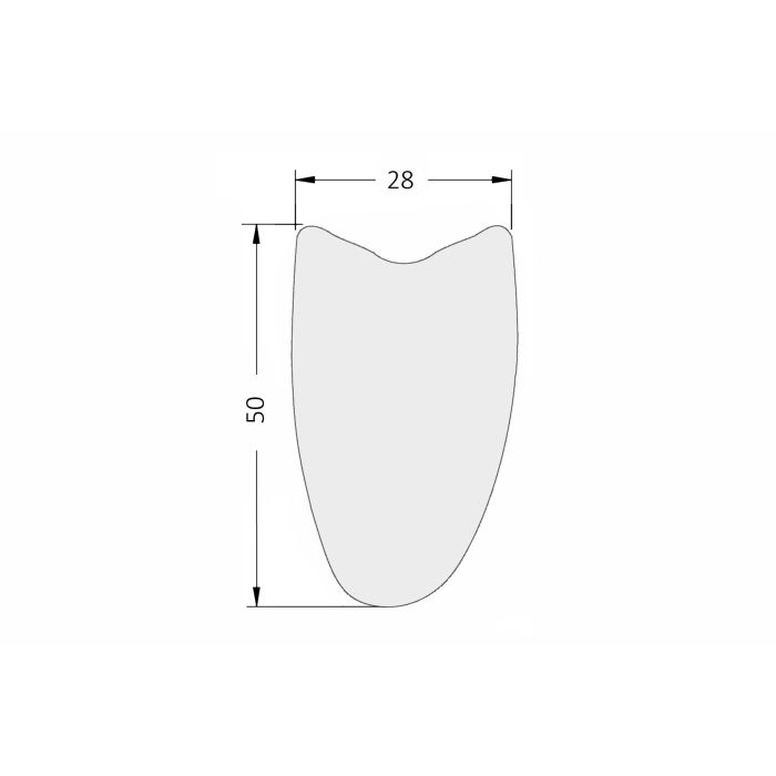 370g 700C Carbon Rims Tubular 28mm Wide 50mm Deep Asymmetric T50-28A