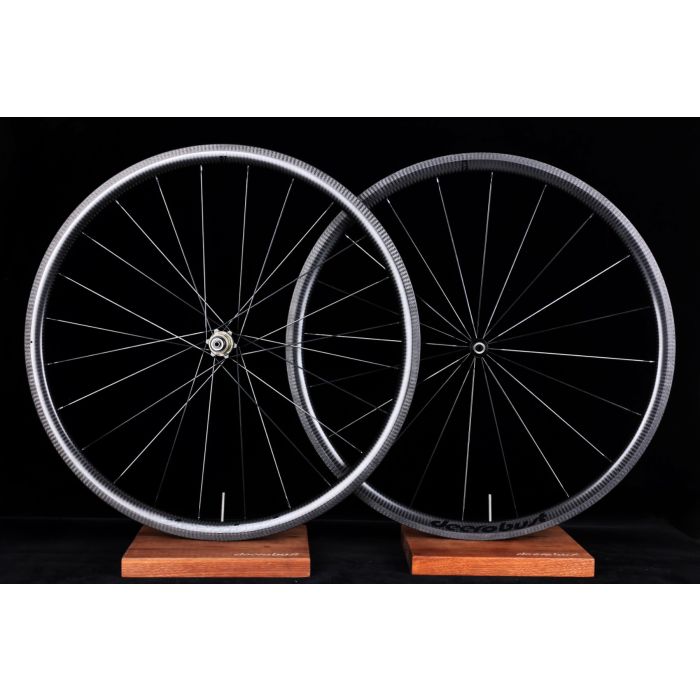 700C UltraLite Road Carbon Tubular Wheelset 30mm Deep 26mm Wide Rim Brake T30-26