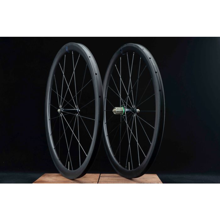 700C UltraLite Carbon Wheelset 40mm Deep 26mm Wide Rim Brake TC40-26 