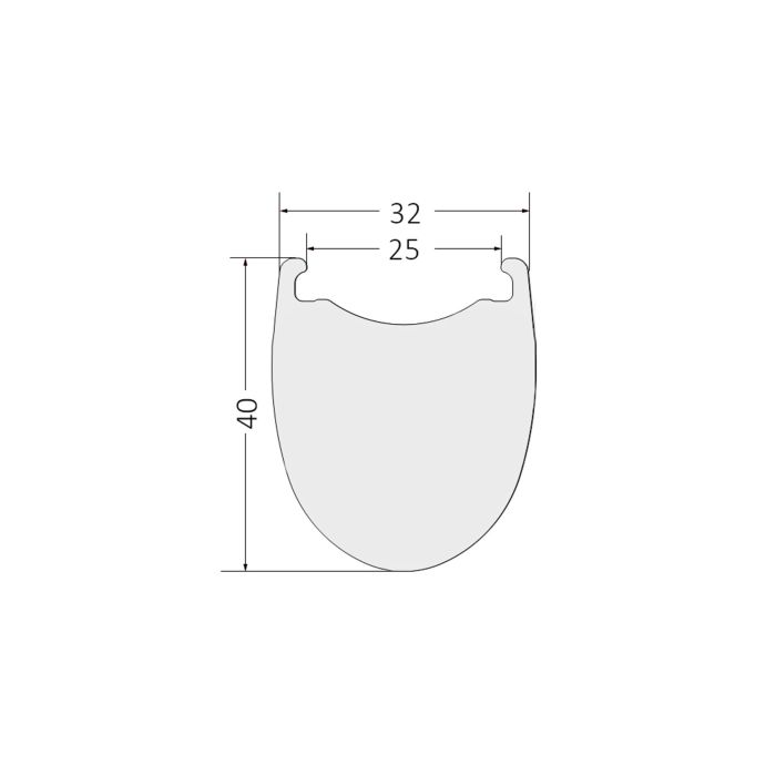 385g Stealth 700C Carbon Rims 32mm Wide 40mm Deep 32GAR40